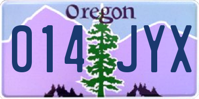 OR license plate 014JYX