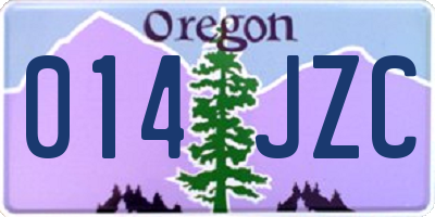 OR license plate 014JZC