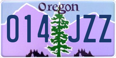 OR license plate 014JZZ