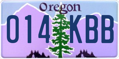 OR license plate 014KBB