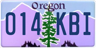 OR license plate 014KBI