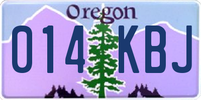 OR license plate 014KBJ