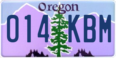 OR license plate 014KBM
