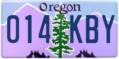 OR license plate 014KBY