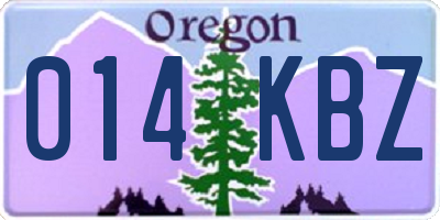 OR license plate 014KBZ