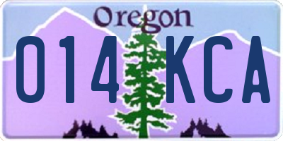 OR license plate 014KCA