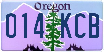 OR license plate 014KCB