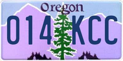 OR license plate 014KCC