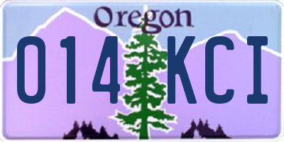 OR license plate 014KCI