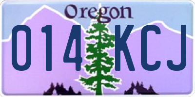 OR license plate 014KCJ