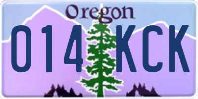 OR license plate 014KCK