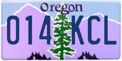 OR license plate 014KCL