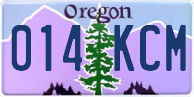 OR license plate 014KCM