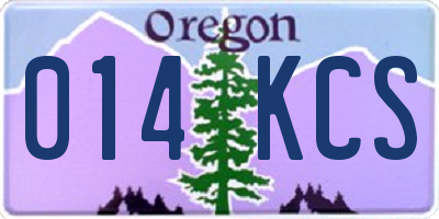 OR license plate 014KCS