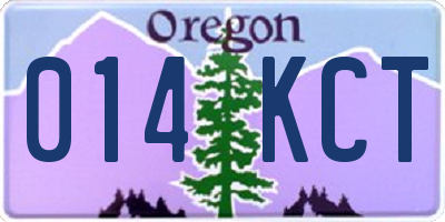 OR license plate 014KCT
