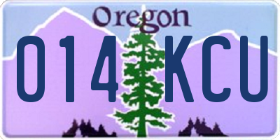 OR license plate 014KCU