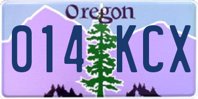 OR license plate 014KCX