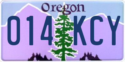 OR license plate 014KCY