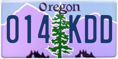 OR license plate 014KDD