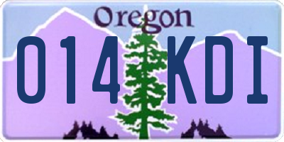 OR license plate 014KDI
