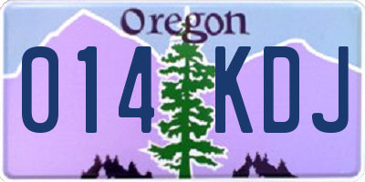 OR license plate 014KDJ