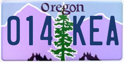 OR license plate 014KEA