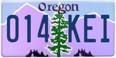 OR license plate 014KEI