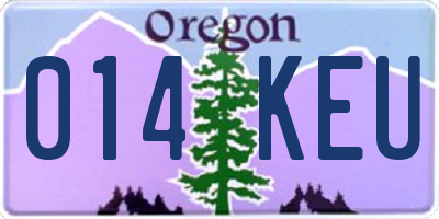 OR license plate 014KEU