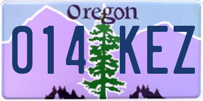 OR license plate 014KEZ