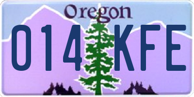 OR license plate 014KFE