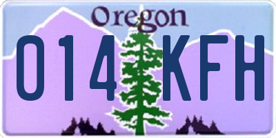 OR license plate 014KFH