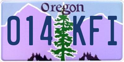 OR license plate 014KFI