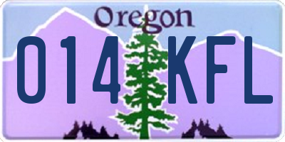 OR license plate 014KFL