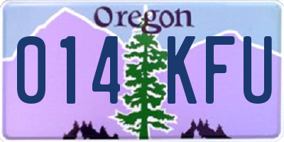 OR license plate 014KFU