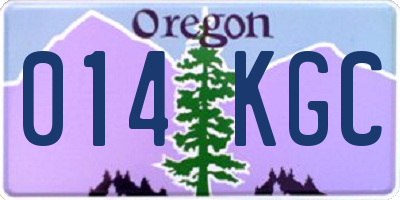 OR license plate 014KGC