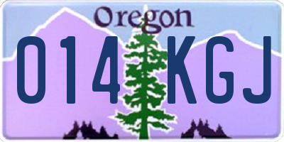 OR license plate 014KGJ