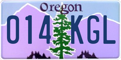 OR license plate 014KGL