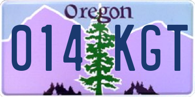 OR license plate 014KGT