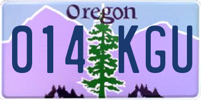 OR license plate 014KGU