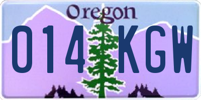 OR license plate 014KGW