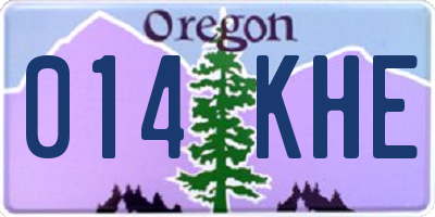 OR license plate 014KHE