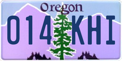 OR license plate 014KHI