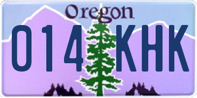 OR license plate 014KHK