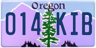 OR license plate 014KIB