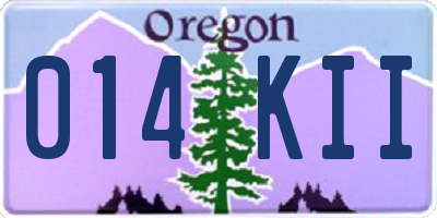 OR license plate 014KII