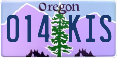 OR license plate 014KIS