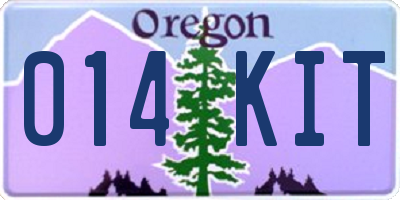 OR license plate 014KIT