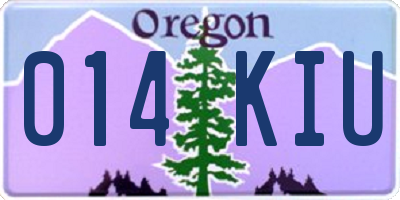 OR license plate 014KIU