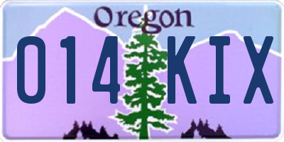 OR license plate 014KIX