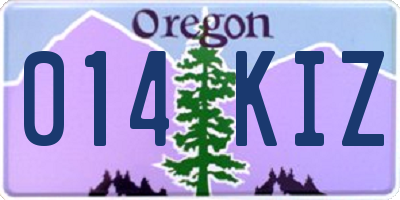 OR license plate 014KIZ